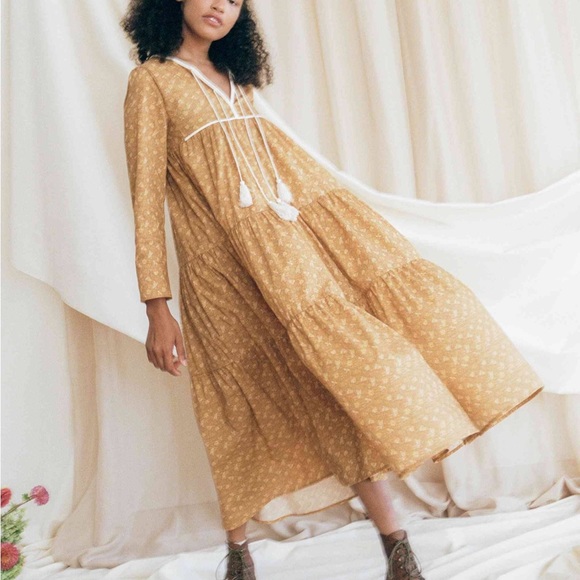 NWT The Paloma Dress Biscotti Cosmos Floral P-XL Sold Out - Picture 4 of 11